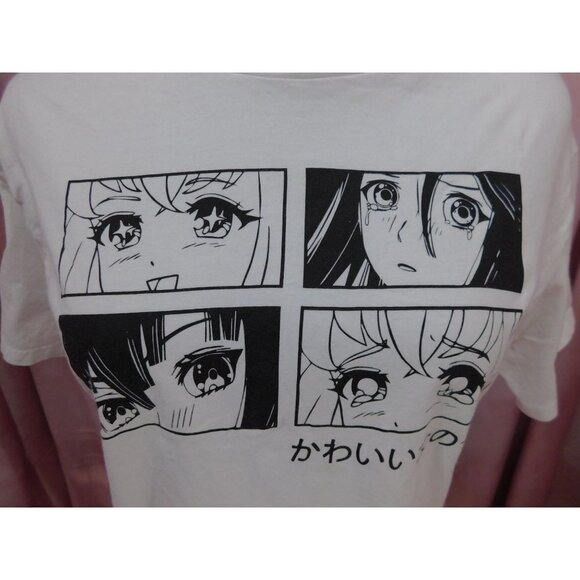 OG Organic Generation Japanese Anime Cropped Tee Women Small White Top - Picture 2 of 8